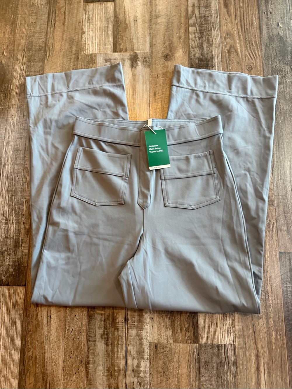 HALARA Women's Boot Cut Pants in Light Gray Sz med petite 27” inseam